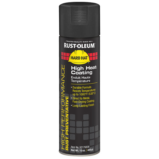 Rust-Oleum Spray Hard Hat High Heat Black - 15 oz by Rust-Oleum | LCB Paint & Supply