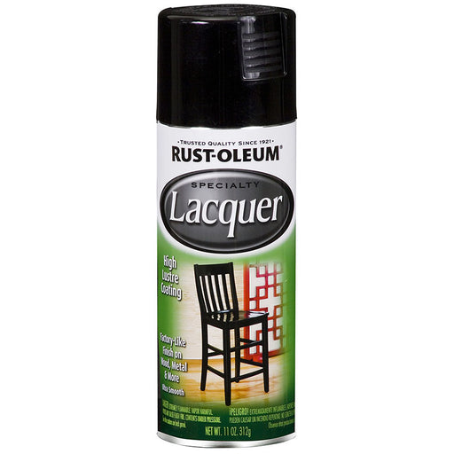 Rust-Oleum Spray Lacquer Gloss Black - 11 oz by Rust-Oleum | LCB Paint & Supply