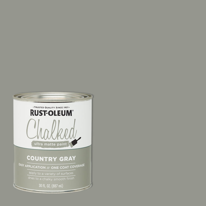 Rust-Oleum Chalked Quart Rust-Oleum Chalked Paint Matte Cnrty Gray by Rust-Oleum | LCB Paint & Supply