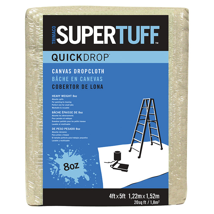 Trimaco Canvas Drop 8oz Premium - 4x5ft by Trimaco | LCB Paint & Supply