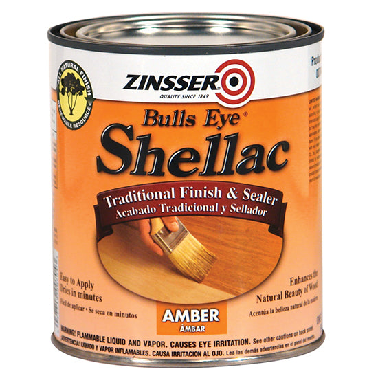 Zinsser Bulls Eye Amber Shellac Primer - Quart by Zinsser | LCB Paint & Supply