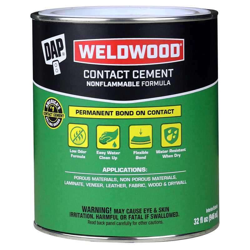 Dap Weldwood Non-flam Contact Cement - Quart by Dap | LCB Paint & Supply