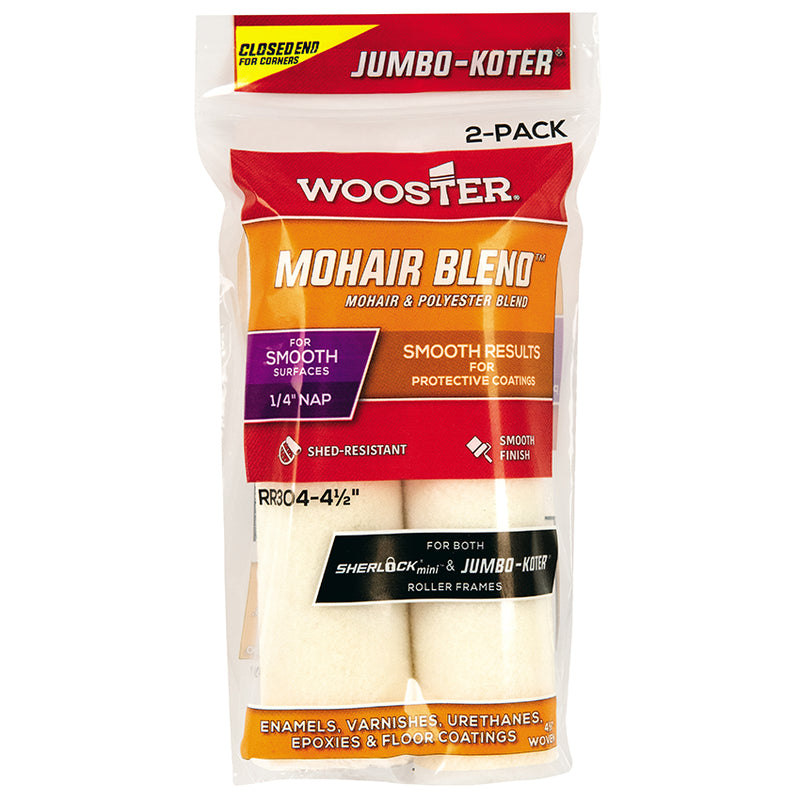 Wooster 4-1/2in Jumbo-Koter Mohair Cover 1/4in 2-Pack by Wooster | LCB Paint & Supply