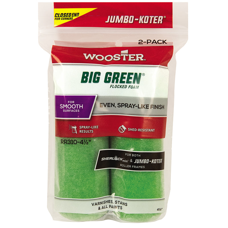 Wooster 4-1/2in Jumbo-Koter Big Green 2-Pack by Wooster | LCB Paint & Supply