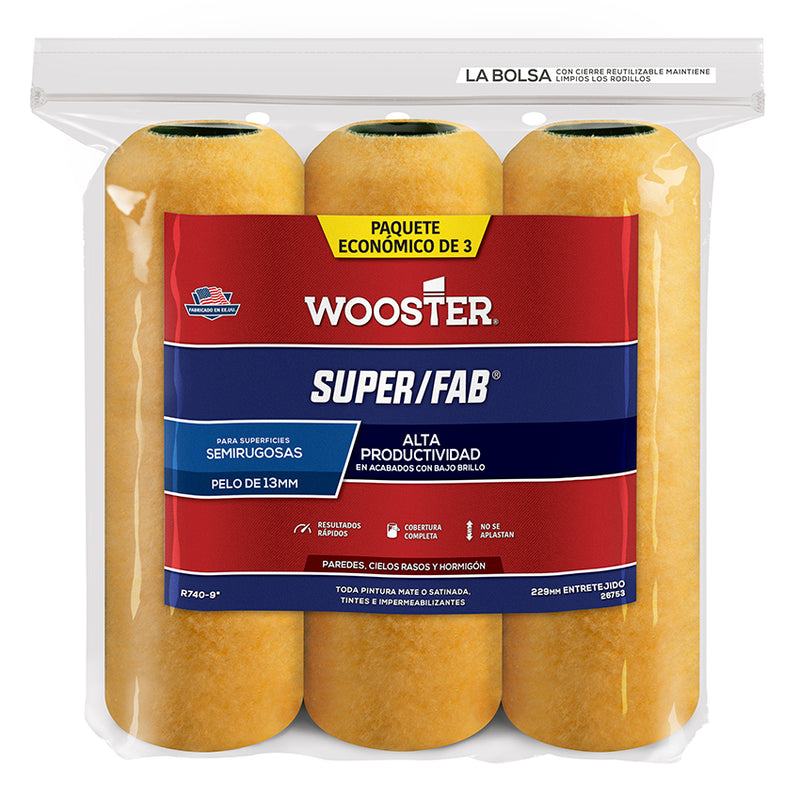 Wooster Super/fab Cover 1/2in 3-Pack - 9in by Wooster | LCB Paint & Supply