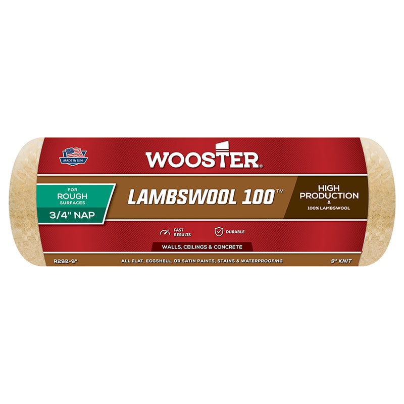 Wooster Lambswool 100 Cover 3/4in - 9in by Wooster | LCB Paint & Supply