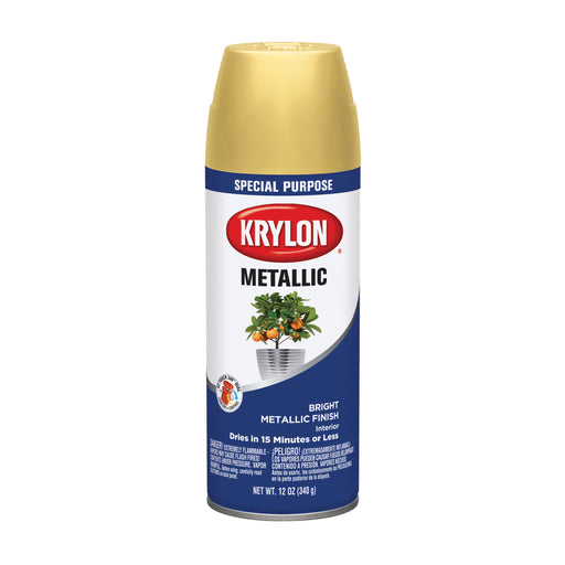 Krylon Spr Metallic Enamel Brt - 12 oz by Krylon | LCB Paint & Supply