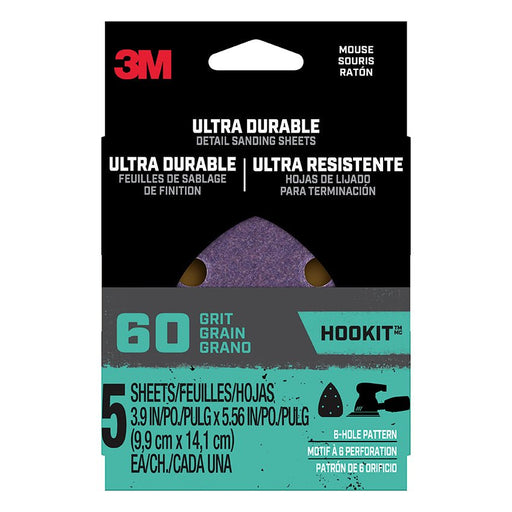 3M Hookit Mouse Sand Sheet 60g 5pk Mouse5pk60 - LCB Paint & Supply