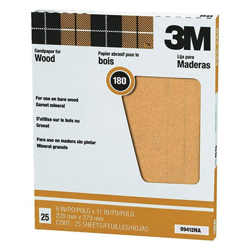 3M Sheets Pro - pak Garnet 25pk 180a - 9x11 - LCB Paint & Supply
