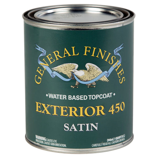 General Finishes Exterior 450 Water-Based Finish Clear Satin - Quart by General Finishes | LCB Paint & Supply