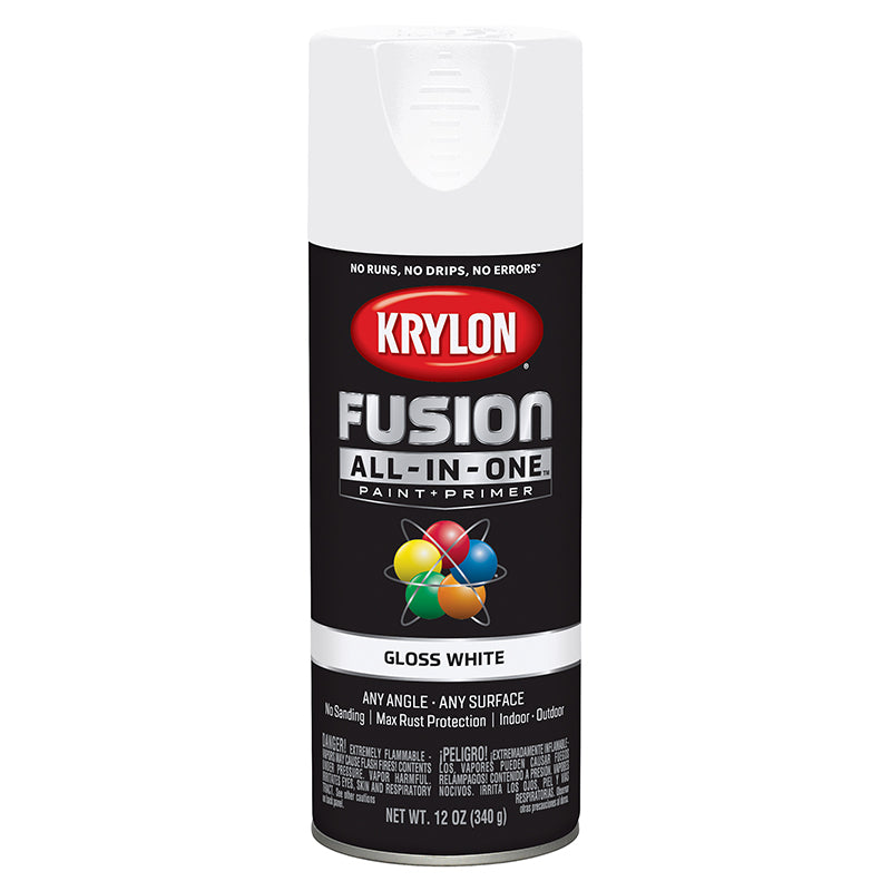 Krylon Fusion All-in-One Spray Paint - White (12 oz) by Krylon | LCB Paint & Supply