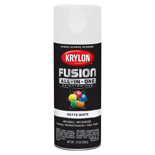 Krylon Fusion All-in-One Spray Paint - White (12 oz) by Krylon | LCB Paint & Supply