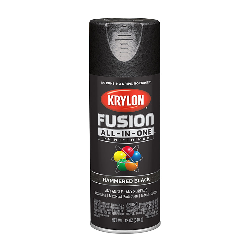 Krylon Fusion All-in-One Spray Paint - Black (12 oz) by Krylon | LCB Paint & Supply