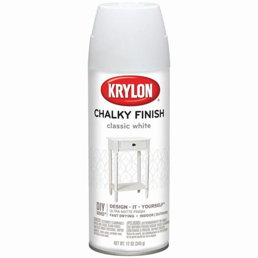 Krylon Spr Chalky Finish Cls White - 12 oz by Krylon | LCB Paint & Supply