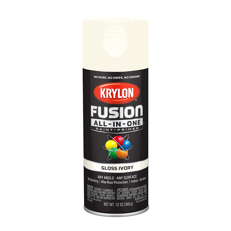 Krylon Fusion All-in-One Spray Paint - Ivory (12 oz) by Krylon | LCB Paint & Supply