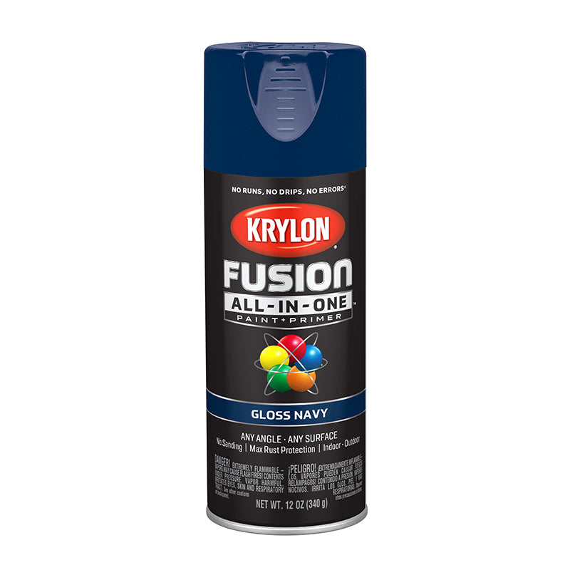 Krylon Fusion All-in-One Spray Paint - Navy (12 oz) by Krylon | LCB Paint & Supply