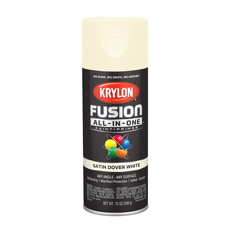 Krylon Fusion All-in-One Spray Paint - Dover White (12 oz) by Krylon | LCB Paint & Supply