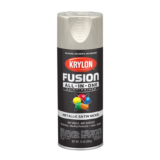 Krylon Fusion All-in-One Spray Paint - Nickel (12 oz) by Krylon | LCB Paint & Supply