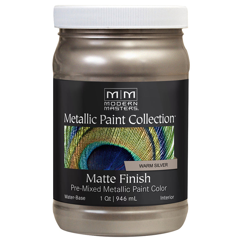 Modern Masters Warm Silver Matte Paint - Quart by Modern Masters | LCB Paint & Supply