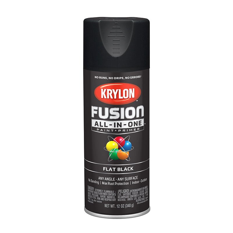 Krylon Fusion All - in - One Spray Paint - Black (12 oz) - LCB Paint & Supply