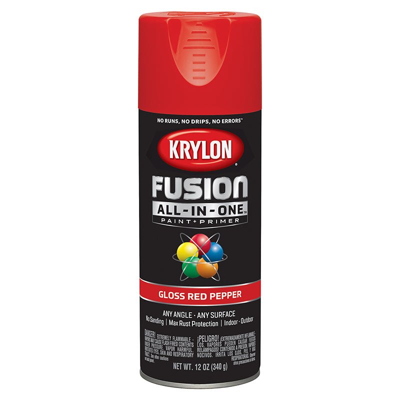 Krylon Fusion All - in - One Spray Paint - Red Pepper (12 oz) - LCB Paint & Supply
