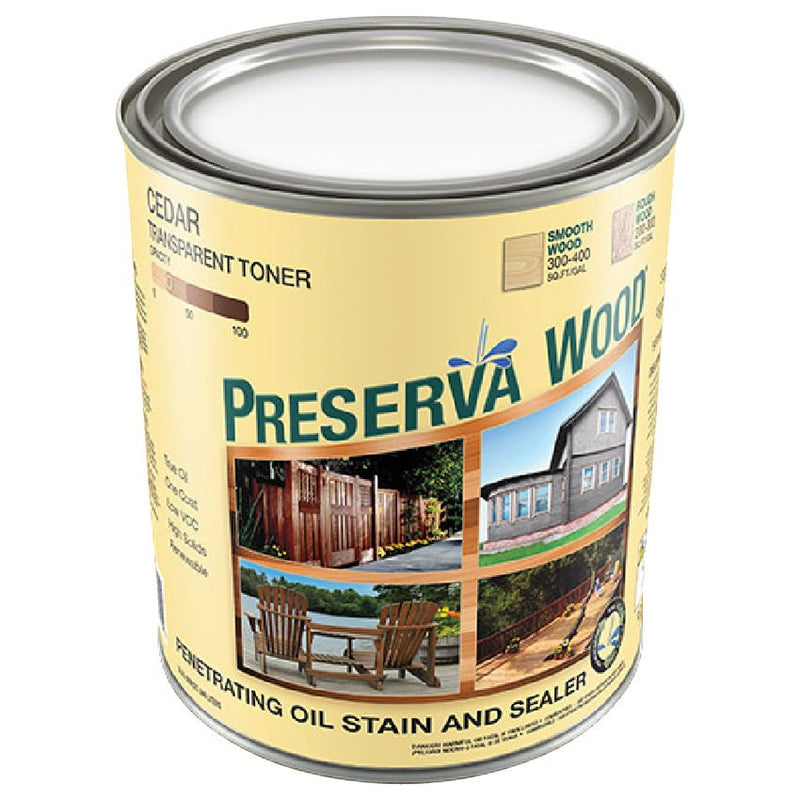 Preserva Wood 250voc Trans Cedar - Quart - LCB Paint & Supply