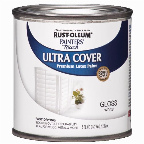 Rust - Oleum Painter's Touch Ultra Cover Gloss White - Half Pint - LCB Paint & Supply