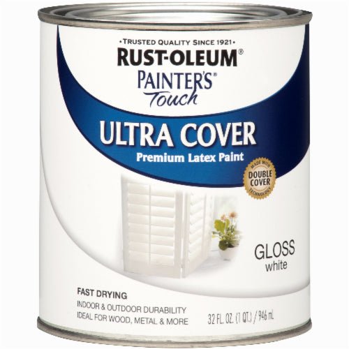 Rust - Oleum Painter's Touch Ultra Cover Gloss White - Quart - LCB Paint & Supply