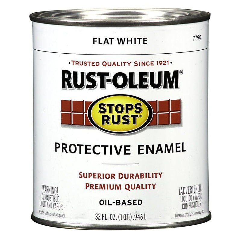 Rust - Oleum Protective Enamel Flat White - Quart - LCB Paint & Supply