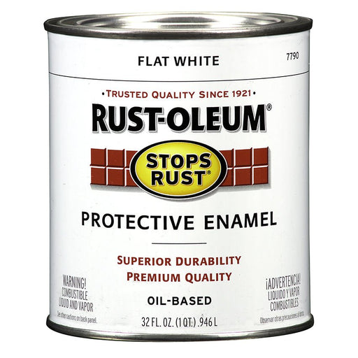 Rust - Oleum Protective Enamel Flat White - Quart - LCB Paint & Supply