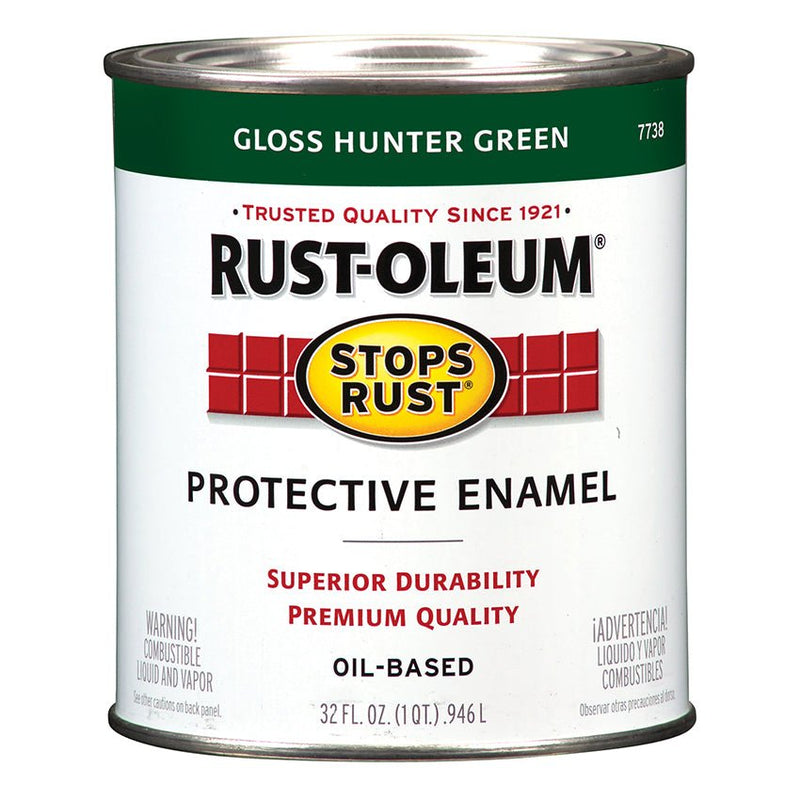 Rust - Oleum Protective Enamel Hunter Green - Quart - LCB Paint & Supply