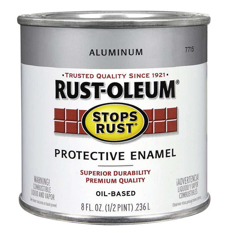 Rust - Oleum Protective Enamel Metallic Aluminum - Half Pint - LCB Paint & Supply