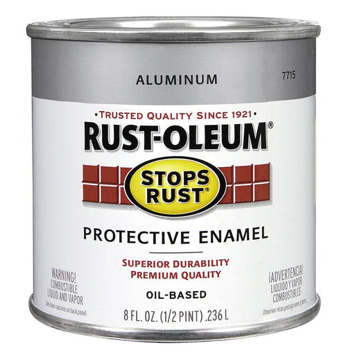 Rust - Oleum Protective Enamel Metallic Aluminum - Half Pint - LCB Paint & Supply