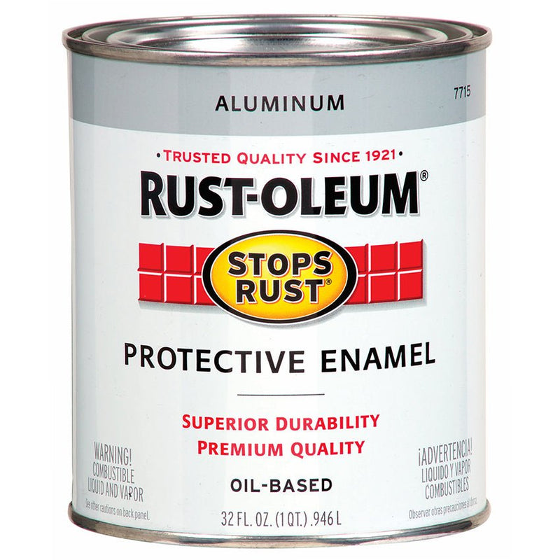 Rust - Oleum Protective Enamel Metallic Aluminum - Quart - LCB Paint & Supply
