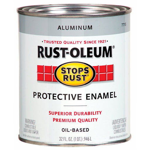 Rust - Oleum Protective Enamel Metallic Aluminum - Quart - LCB Paint & Supply