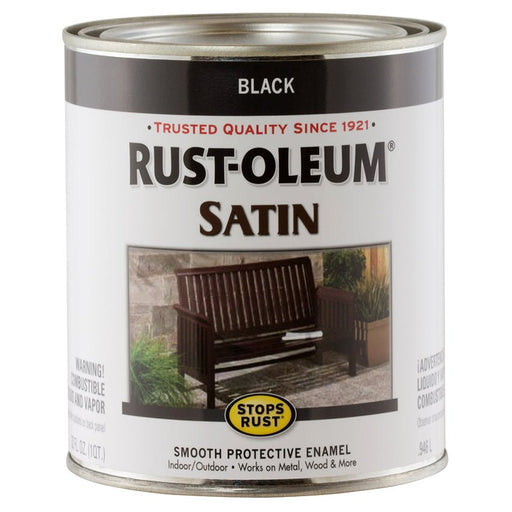 Rust - Oleum Protective Enamel Satin Black - Quart - LCB Paint & Supply