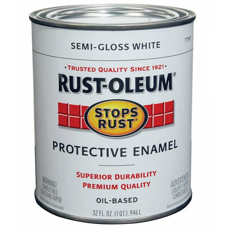 Rust - Oleum Protective Enamel Semi - Gloss White - Quart - LCB Paint & Supply