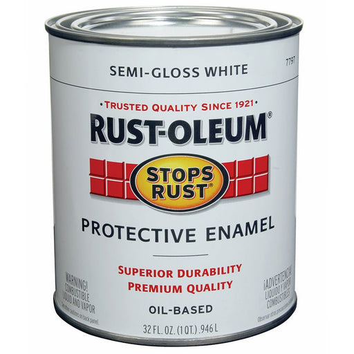 Rust - Oleum Protective Enamel Semi - Gloss White - Quart - LCB Paint & Supply
