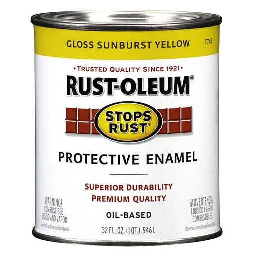 Rust - Oleum Protective Enamel Sunburst Yellow - Quart - LCB Paint & Supply