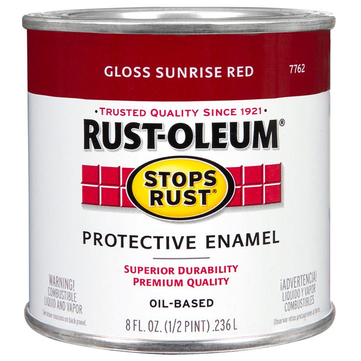 Rust - Oleum Protective Enamel Sunrise Red - Half Pint - LCB Paint & Supply