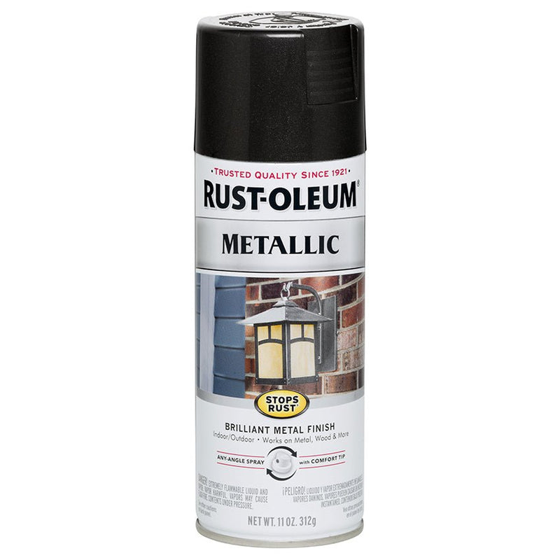 Rust - Oleum Spray Metallic Black - 11 oz - LCB Paint & Supply