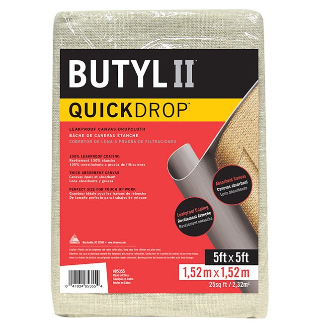 Trimaco Butyl II Canvas Drop 7oz - 5x5ft - LCB Paint & Supply