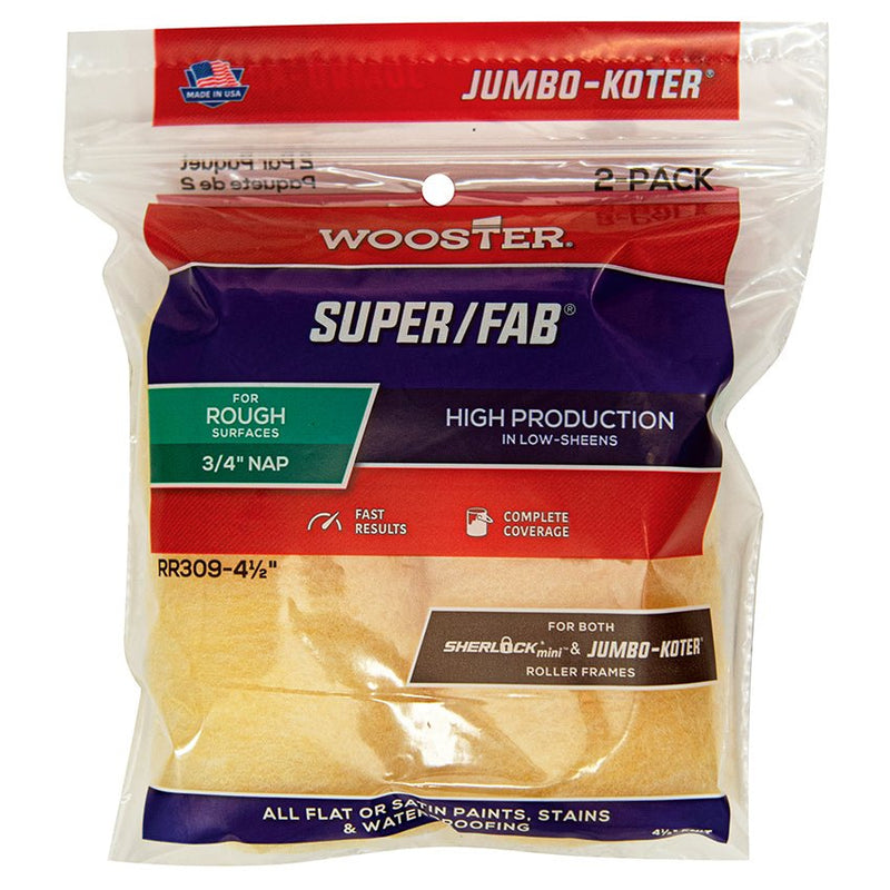 Wooster 4 - 1/2in Jumbo - Koter Super/fab Cover 3/4in 2 - Pack - LCB Paint & Supply